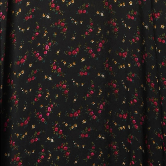 Satin Empire Midi Dress - Floral Print - size small - Picture 2 of 8